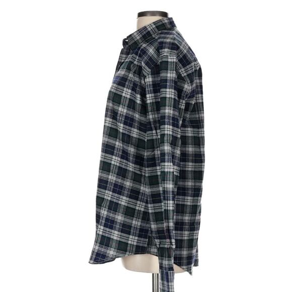 Frank & Eileen Finbar Blue Green Plaid Button Down Italian cotton flannel Shirt - Picture 2 of 8